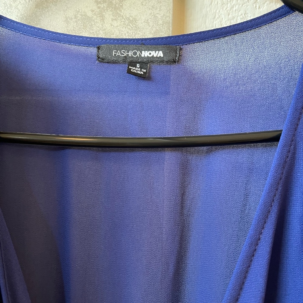 Fashion Nova Chiffon Jumpsuit - Picture 3 of 8